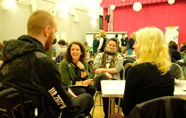 Cabinet Secretary for Rural Affairs, Land Reform and Island sits with you delegates