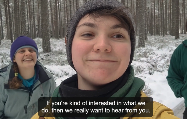 Young people in snow