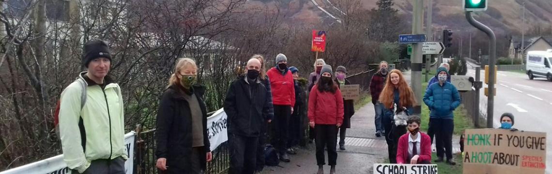 Holly and others on a #FridaysForFuture school strike 